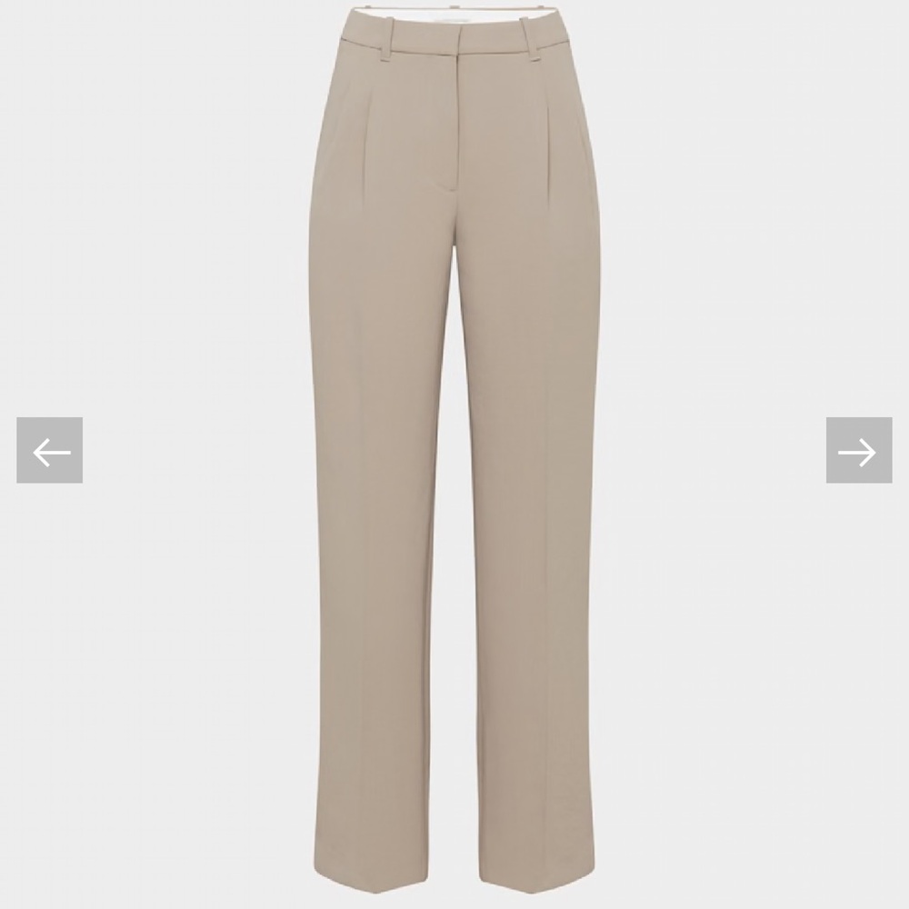 Aritzia Babaton Crepette Pants Nomad Taupe Size 2